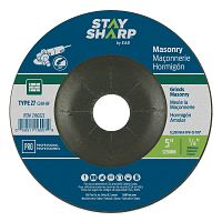 5&quot; x 1/4&quot;  Depressed Center Wheel Masonry Grinding Flat Wheel Type 27  Professional Abrasive  